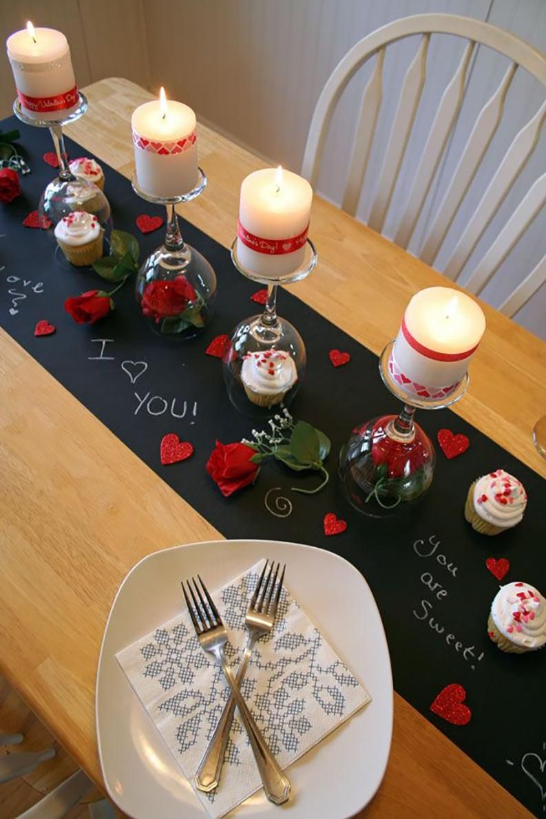 table romantique st valentin